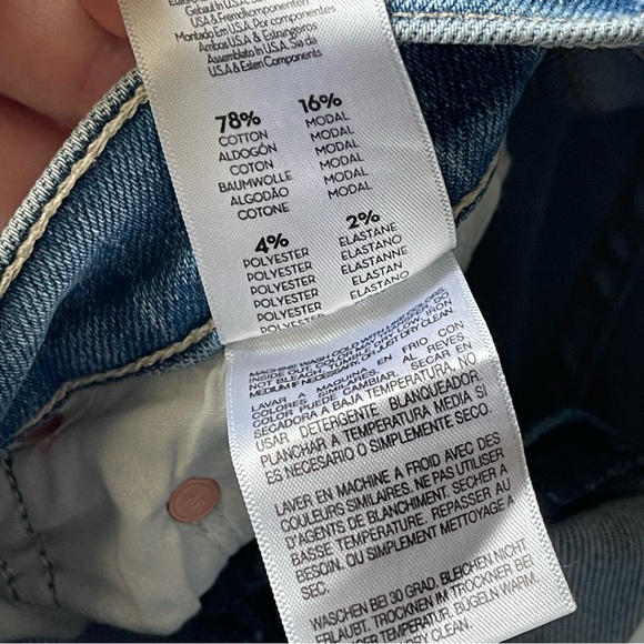 NEW MOTHER LIL Rambler Zip Flood Jeans Wide Leg 27 P - Picture 8 of 10